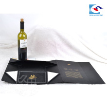 En gros De Luxe personnalisé pliant carton magnétique cadeau boîte emballage vin